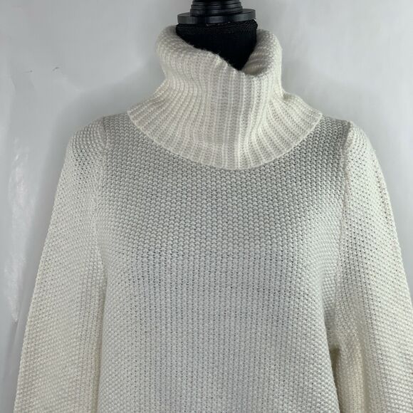 Madewell Mercer Turtleneck Sweater Ivory Knit Wool Blend NWOT Size XS - Picture 4 of 9